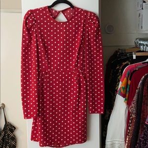 Backless polka dot dress